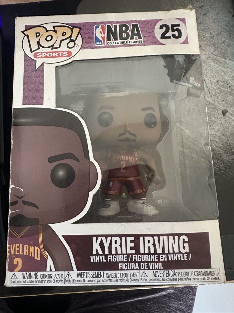 Funko Pop! NBA Kyrie Irving #25 (Category: Figurines & Statues) located in Muntinlupa City. Submitted by Supreme909 (Listing ID 1438509760, Image 1). Description: - Funko Pop! vinyl figure of Kyrie Irving. - NBA Series #25. - Features Kyrie in his Cleveland Cavaliers jersey. - Brand new, in original packaging. - Made of vinyl..