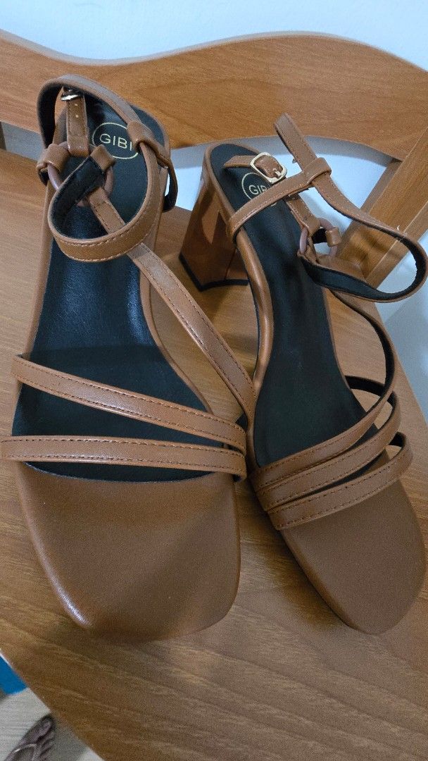 Gibi Brown Strappy Sandals (Category: Flats & Sandals) located in San Fernando. Submitted by dyudee1221 (Listing ID 1438584414, Image 2). Description: ✨ BRAND NEW ORIGINAL GIBI HEELS ✨ Size 39 | Color: Brown Never used. Never worn outside. RFS: Wrong size. If you love classy minimalist heels that instantly elevate your outfit, this pair is perfect for you. 🤎 ✔ Original GIBI ✔ Brand new condition ✔ Elegant strappy design ✔ Comfortable block heels