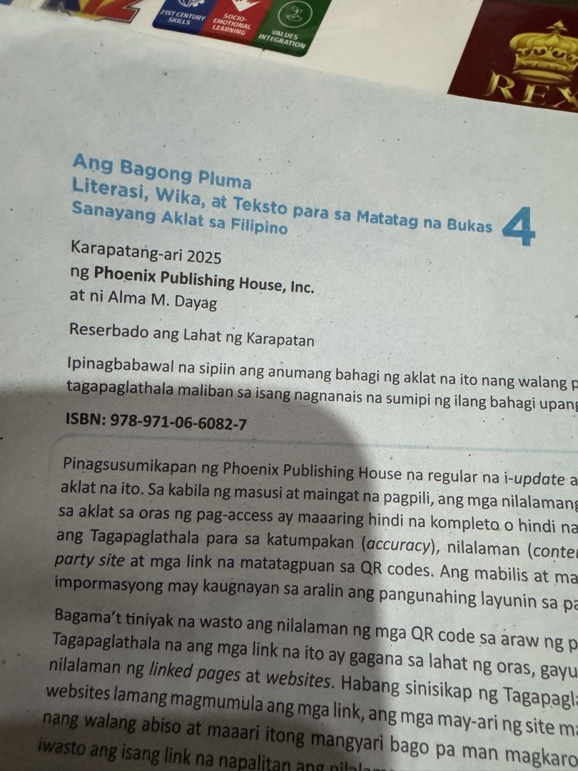 Grade 4 Textbooks (Category: Textbooks) located in Paranaque City. Submitted by kenoh07 (Listing ID 1438559819, Image 3). Description: Grade 4 textbooks - 300 each Ang Bagong Pluma -SOLD Lahing Pilipino Math for Life - SOLD Integrated English for Effective Communication, (SOLD) Character Formation for Better World, Effective Communication Through Theme Writing Science (SOLD) - Suitable for Grade 4 students - Curriculum-compliant - From various pu