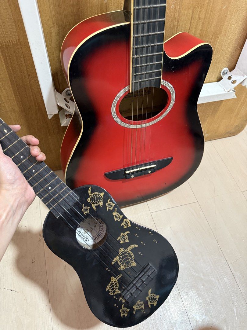 Guitar and Ukelele Bundle (Category: Musical Instruments) located in Manila. Submitted by missey23 (Listing ID 1438543207, Image 1). Description: Negotiable. Pwede swap sa piano.