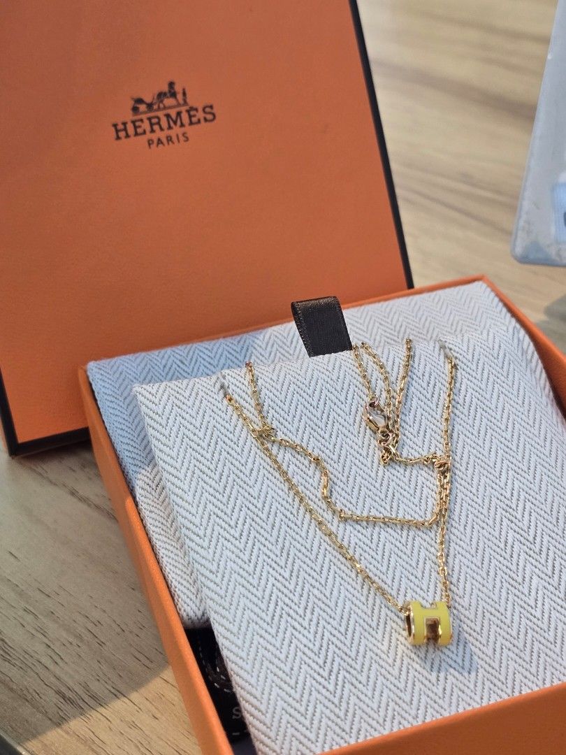 Hermes Mini Pop H Pendant Necklace (Category: Necklaces) located in Taguig. Submitted by mluxeph (Listing ID 1438567110, Image 1). Description: Hermes Mini Pop H Pendant Necklace with Original Box and Dustbag.