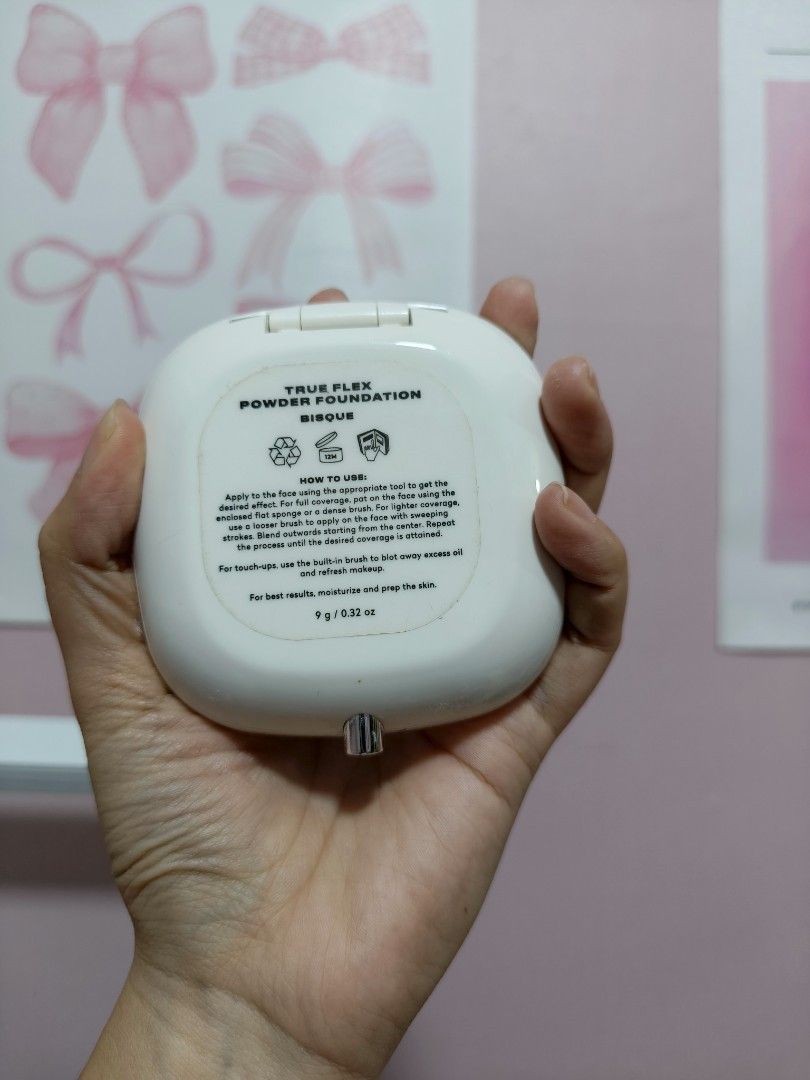 Issy & Co. True Flex Powder Foundation (Category: Makeup) located in Manila. Submitted by lynnn_. (Listing ID 1438625485, Image 3). Description: - Issy & Co. True Flex Powder Foundation in Bisque - Includes compact with mirror - Product weight: 9g / 0.32 oz - Compact color: White with silver metallic bottom - Instructions for use on the back.