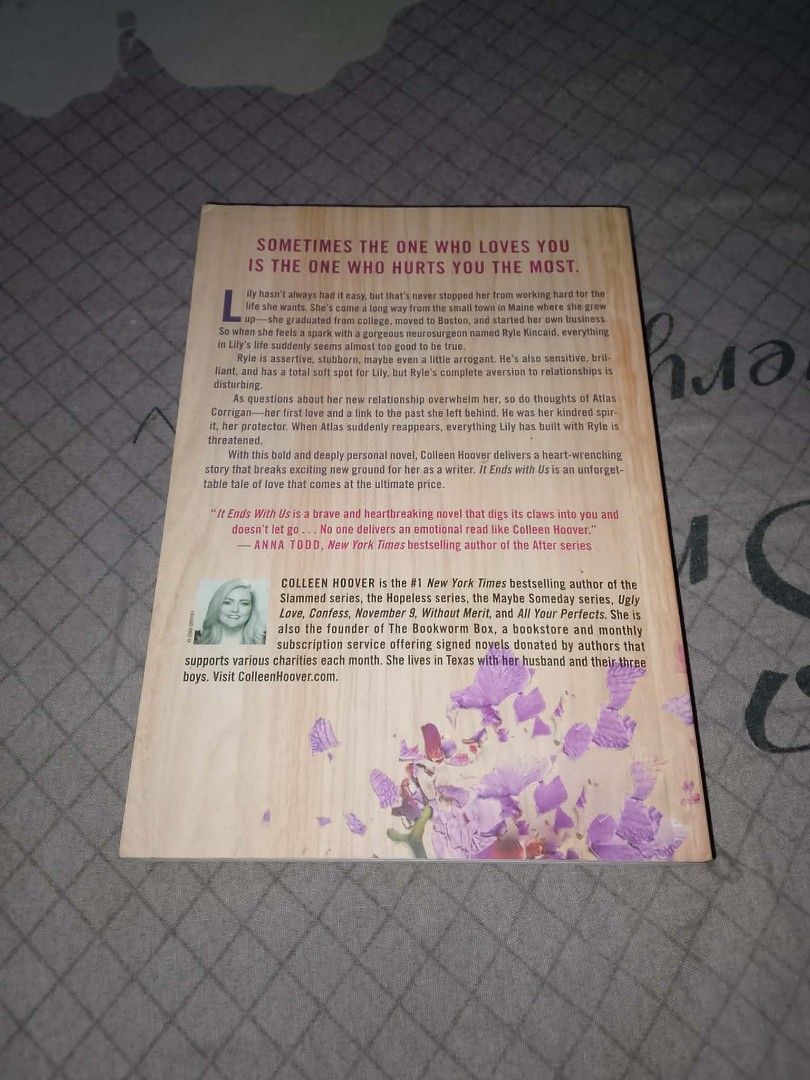 It Ends With Us Book by Colleen Hoover (Category: Storybooks) located in Dasmarinas. Submitted by willowandwhimstore (Listing ID 1438659818, Image 2). Description: - good condition - newly bought - printed.