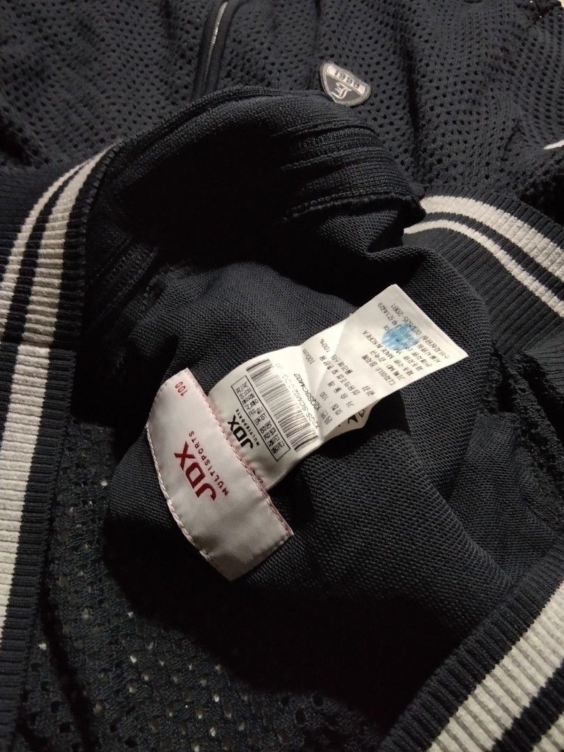 jdx varsity net type track jacket (Category: Activewear) located in Arakan. Submitted by thrift_ala_king (Listing ID 1438631500, Image 3). Description: thrifted po ito full zip up maganda pa masikip ribbings net type breathable pang running gear mo dimes on slide size pasok sa medium color rate 9.5 similar items sold for 500+ selling it for 299 + sf dm me 📥.