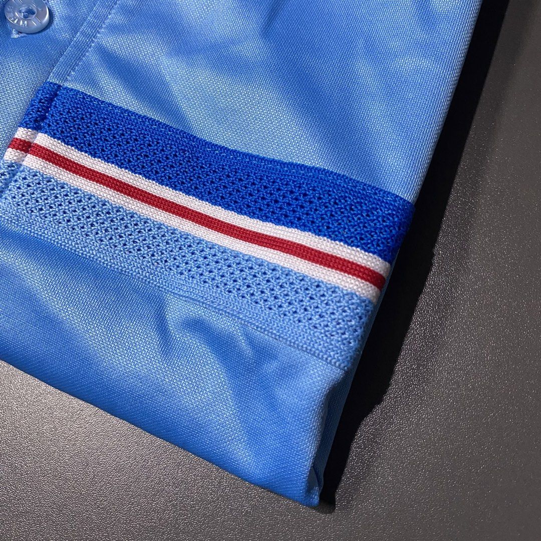 j.lindeberg Regular Fit Polo Shirt (Category: Tshirts & Polo Shirts ) located in Tagum. Submitted by johntams_ (Listing ID 1438547068, Image 3). Description: - J.Lindeberg polo shirt - Light blue color - Regular fit - Classic polo collar - Three-button placket - Sleeve design with blue, white, and red stripes - J.Lindeberg logo detail _CAN FIR MEDIUM TO LARGE (21x28.