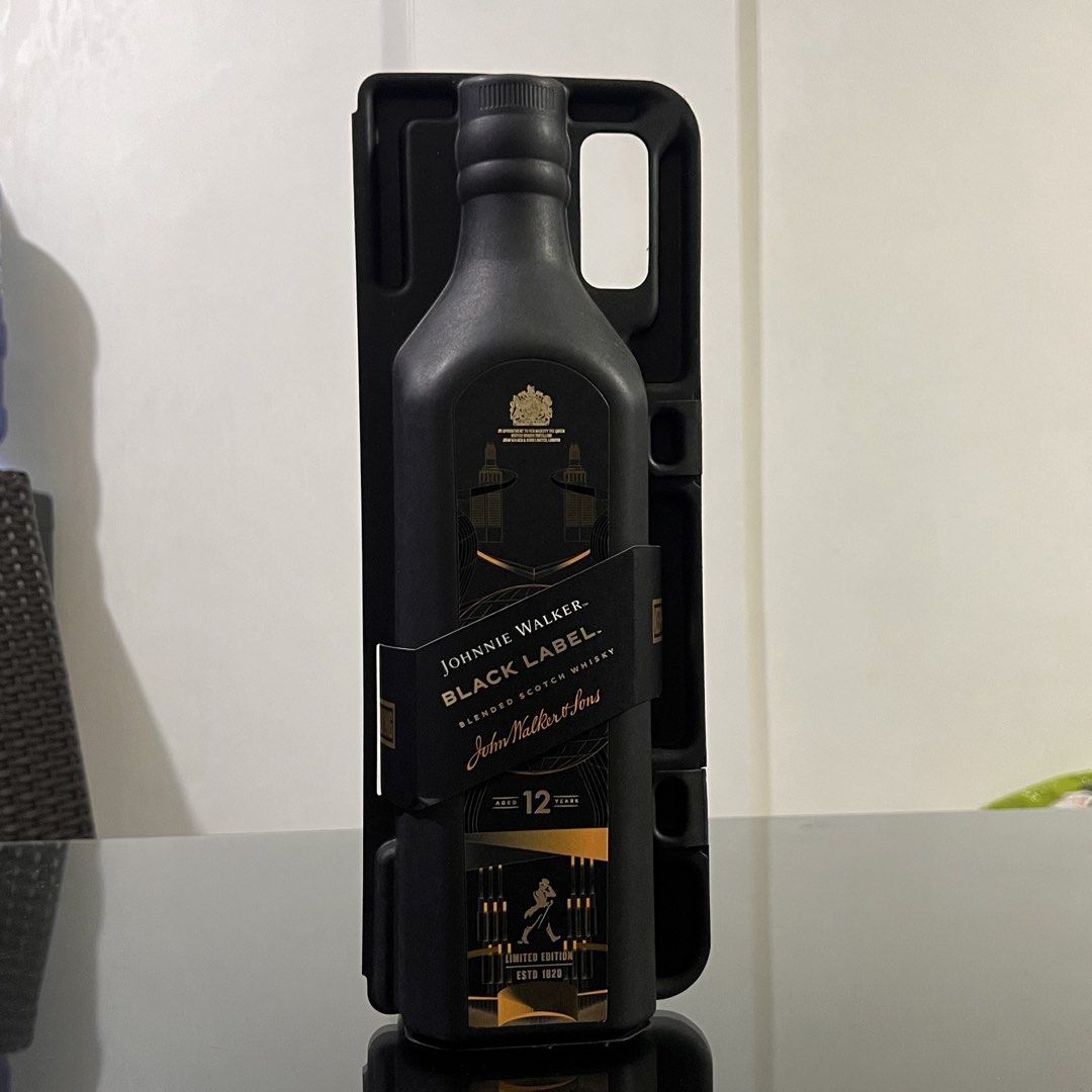 Johnnie Walker Blended Scotch Whiskey Black Label (Category: Beverages) located in Marikina City. Submitted by preloved.mana (Listing ID 1438661323, Image 2). Description: - includes box, never opened - 1 liter - price negotiable - offers up to ₱150 free shipping via lalamove only (within metro manila - more liquor = more discount - MOP: gcash, maya, bpi qr - MOD: lalamove - LOC: marikina.