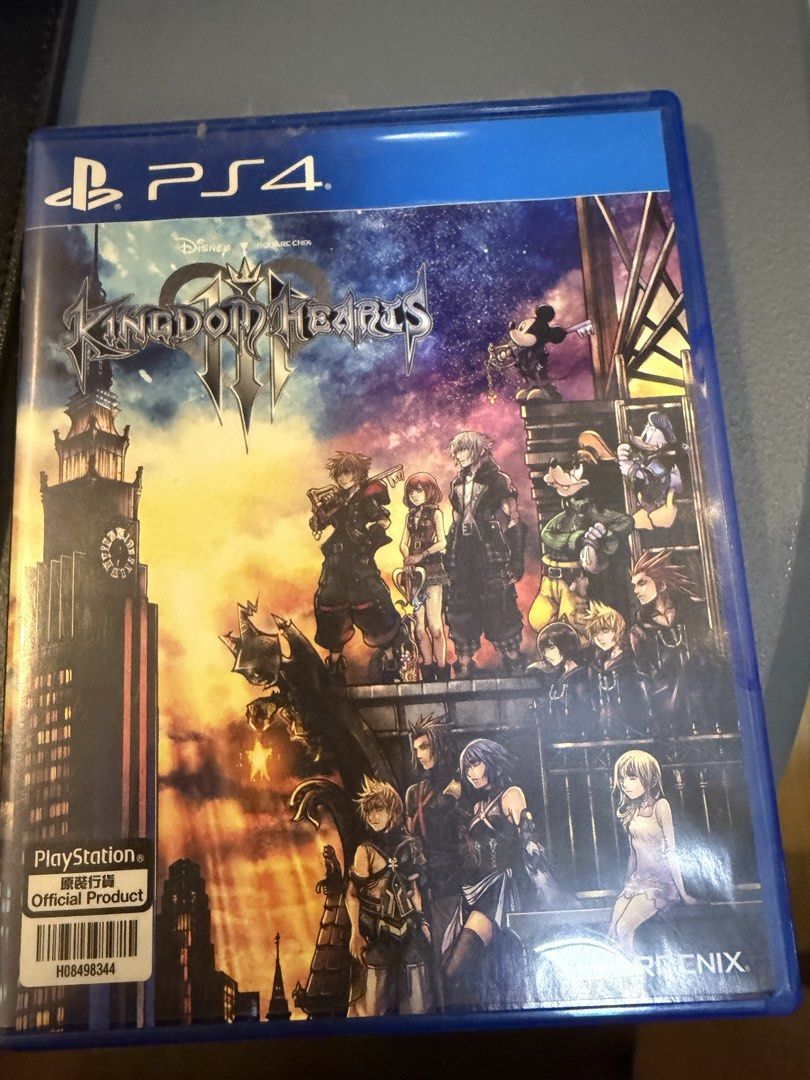 Kingdom Hearts III - PS4 (Category: PlayStation) located in Quezon City. Submitted by meowmeow41 (Listing ID 1438649764, Image 1). Description: - Kingdom Hearts III for PlayStation 4 - Includes game disc and case - Features characters from Disney and Square Enix - Blu-ray disc - Case includes official product sticker.