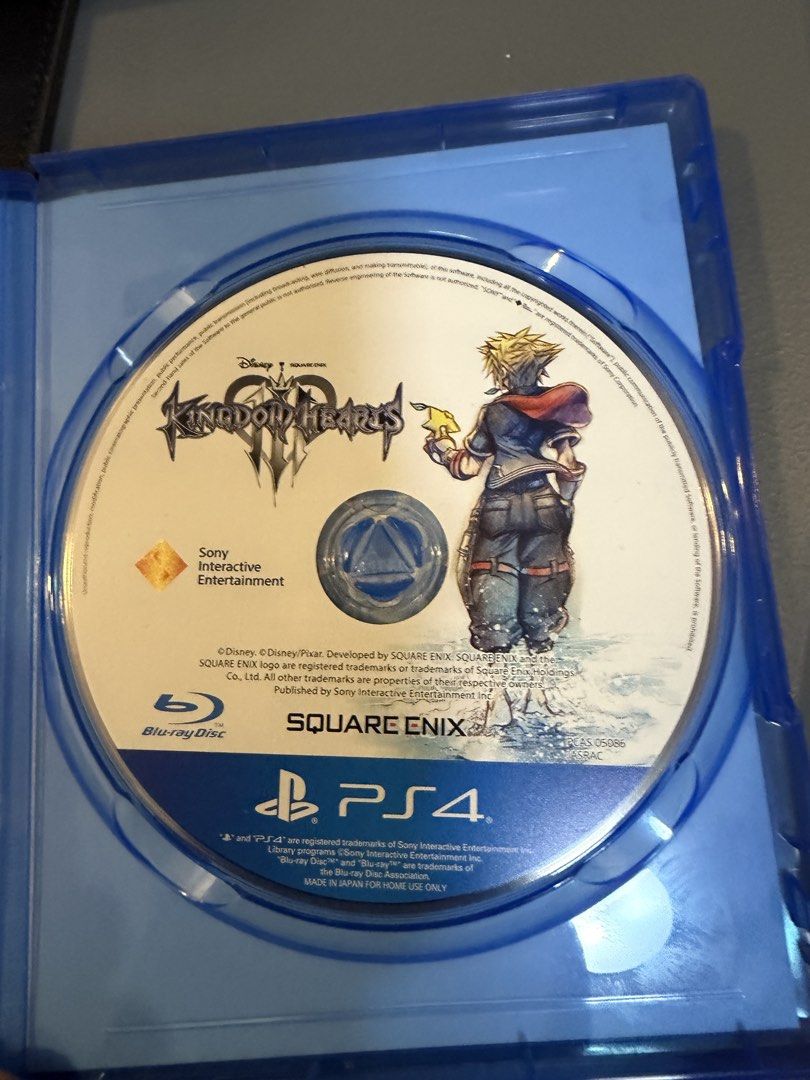 Kingdom Hearts III - PS4 (Category: PlayStation) located in Quezon City. Submitted by meowmeow41 (Listing ID 1438649764, Image 2). Description: - Kingdom Hearts III for PlayStation 4 - Includes game disc and case - Features characters from Disney and Square Enix - Blu-ray disc - Case includes official product sticker.