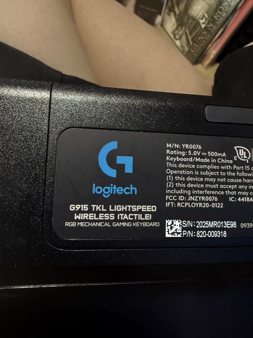 Logitech G915 TKL Lightspeed Wireless Mechanical Keyboard457490747287162882
