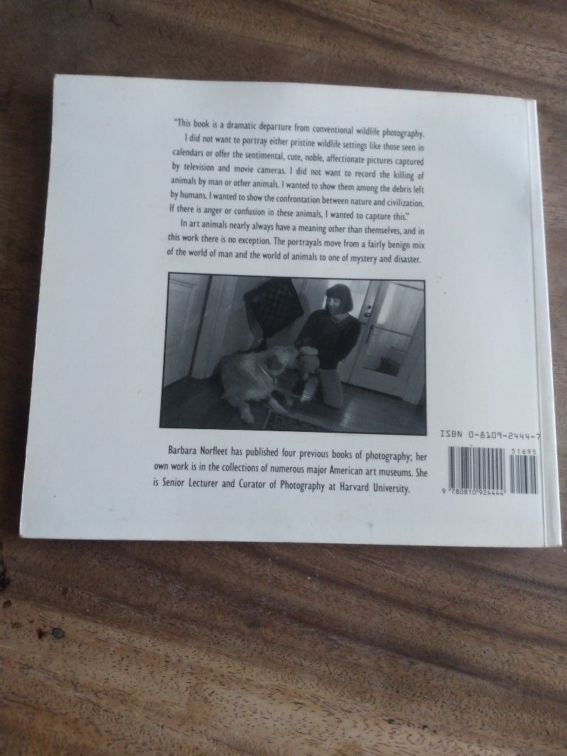 Manscape with Beasts Photographs by Barbara Norfleet (Category: Storybooks) located in Pasig City. Submitted by aecollection03 (Listing ID 1438505896, Image 2). Description: - Photography book by Barbara Norfleet - Published in 1990 by Harry N. Abrams, Inc., New York - ISBN: 0-8109-2444-7 - Printed and bound in Japan - Cover photo: Car with reflection.