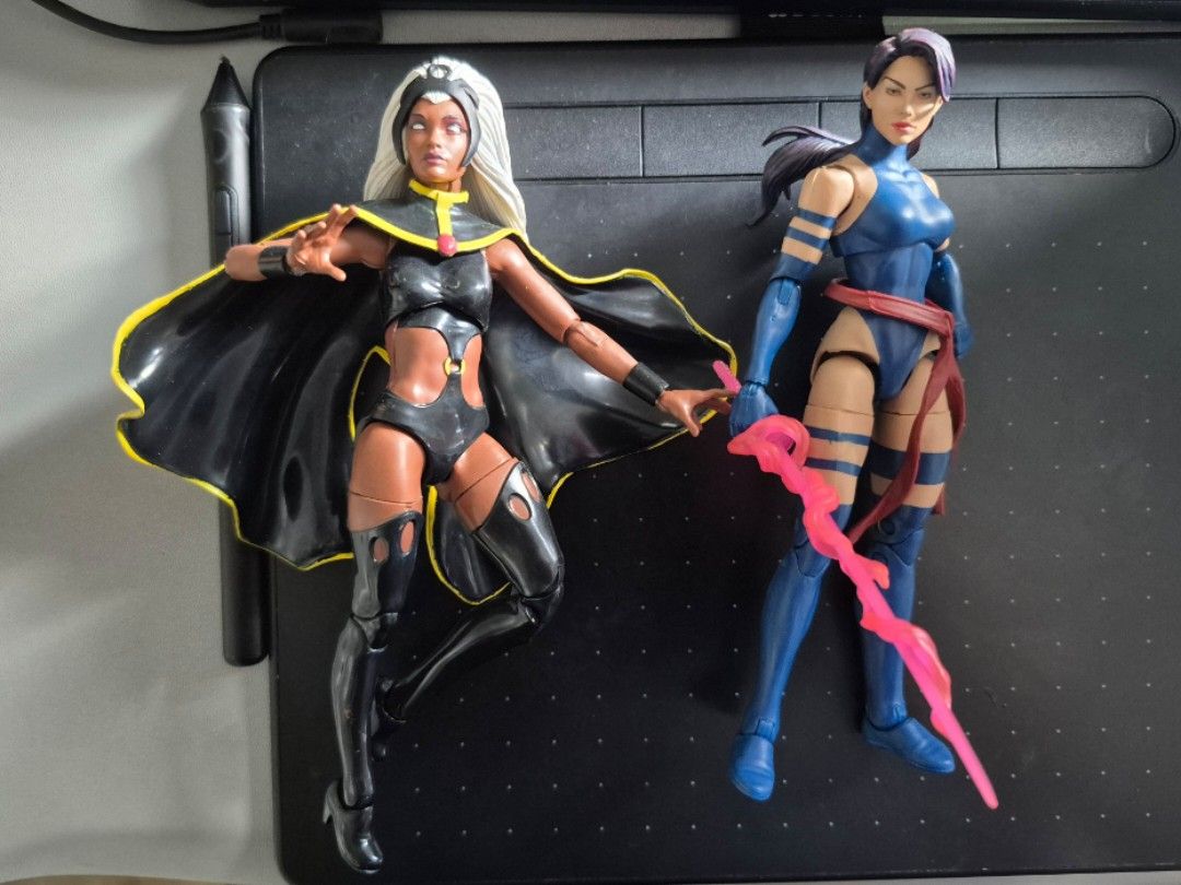 Marvel Legends Storm and Psylocke Action Figures (Category: Figurines & Statues) located in Taytay. Submitted by kin.hobbies (Listing ID 1438545319, Image 1). Description: Marvel Legends X-Men figures: Storm and Psylocke. As is no accessories gcash for payment buyer handles booking withing metro manila only.