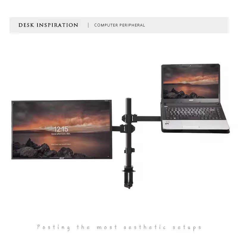 Monitor arm with laptop holder457725219922268160