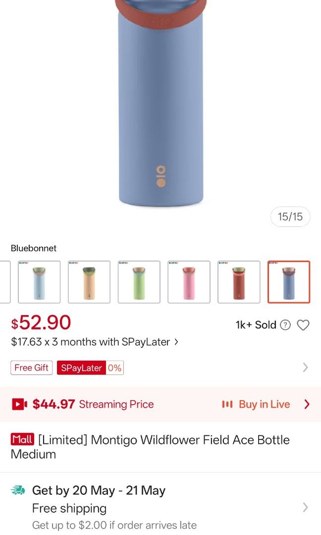 Montigo ace water bottle457785584040683521