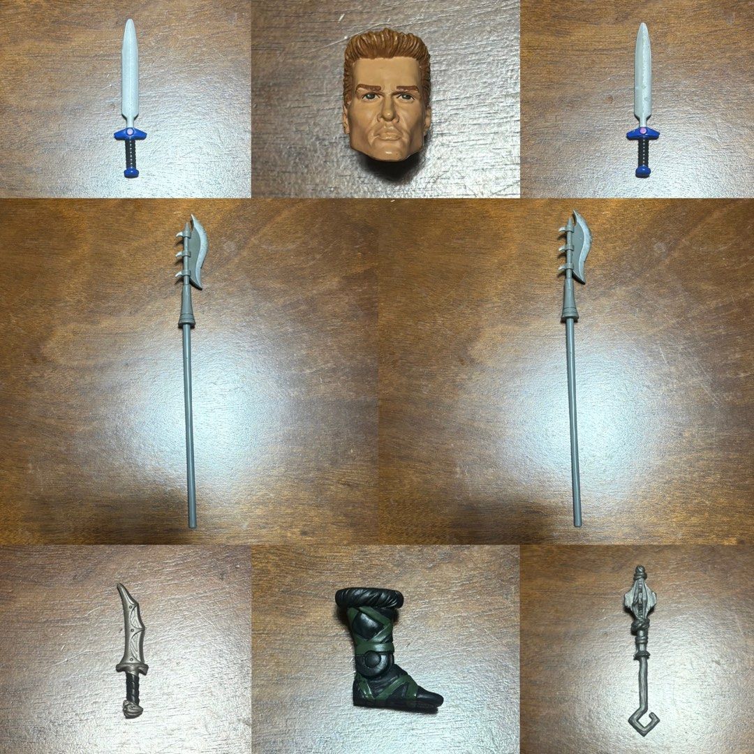 MOTU Weapons & Accessories (Category: Action & Battle Toys) located in Muntinlupa City. Submitted by toychestmnl (Listing ID 1438685496, Image 1). Description: P200 each.