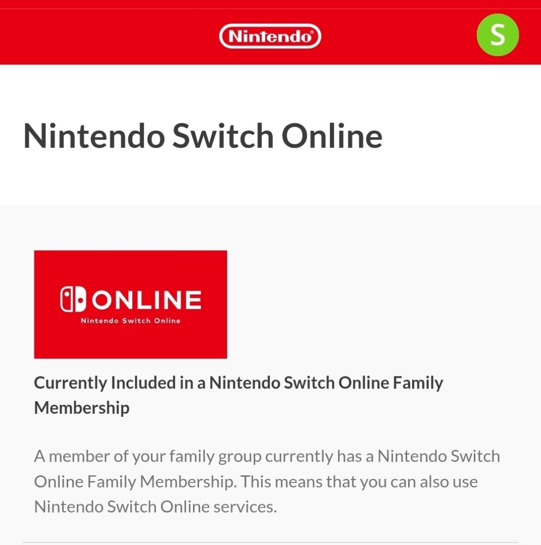 Nintendo Switch Online Family Membership (Category: Nintendo) located in Naic. Submitted by playerplusone (Listing ID 1438540438, Image 1). Description: [WTS] Nintendo Switch Online Family Membership – 4 Slots Available! ​Looking to save on your NSO? I have 5 vacant slots available in my Family Group! ​Price: ₱300 per slot ​Duration: 1 Full Year (365 days) ​Requirements: Just provide the email address associated with your Nintendo account. ​Why j