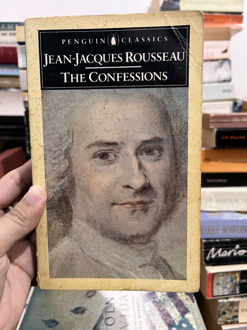 Penguin Classics Jean-Jacques Rousseau The Confessions (Category: Storybooks) located in Maragondon. Submitted by quilljoylibrary (Listing ID 1438591259, Image 1). Description: - "The Confessions" by Jean-Jacques Rousseau, Penguin Classics edition. - Features a portrait of Rousseau on the cover. - Worn edges - Worn spine - A classic read for literature enthusiasts..