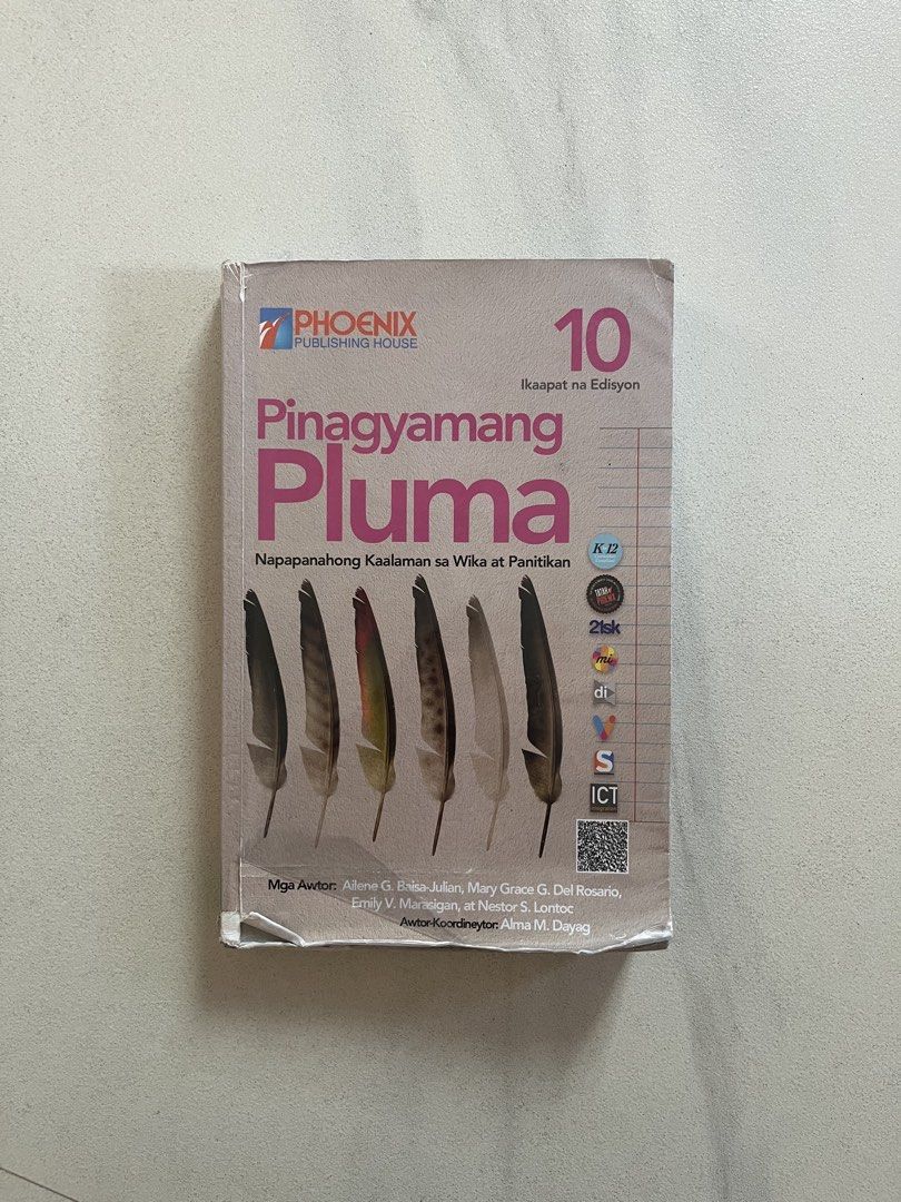 Pinagyamang Pluma Grade 10 Textbook (4th Edition) (Category: Textbooks) located in Bacoor. Submitted by jellyypicks (Listing ID 1438560540, Image 1). Description: has writings.