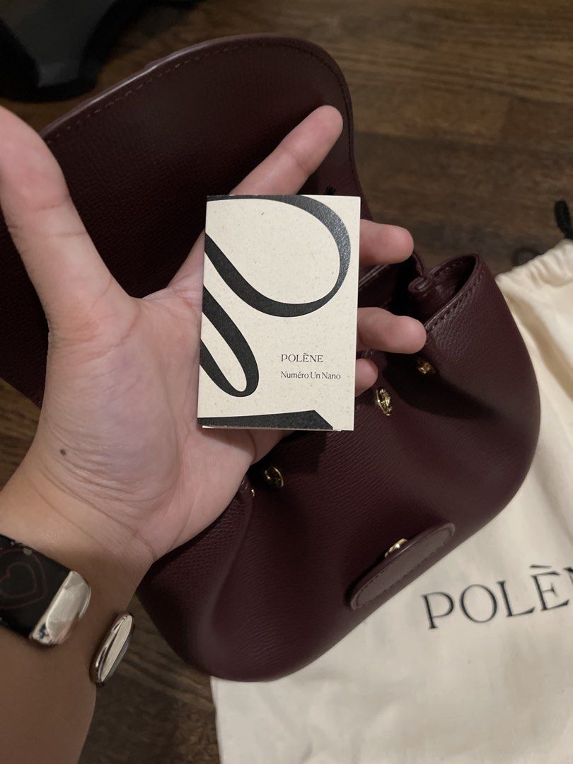 Polène Numéro Uno Handbag (Category: Luxury Bags & Wallets) located in Quezon City. Submitted by atanashii (Listing ID 1438520767, Image 2). Description: - Polène Numéro Sept handbag - Bought at Polene Paris last 2024 - Deep burgundy color - Comes with original tag - Includes dust bag .