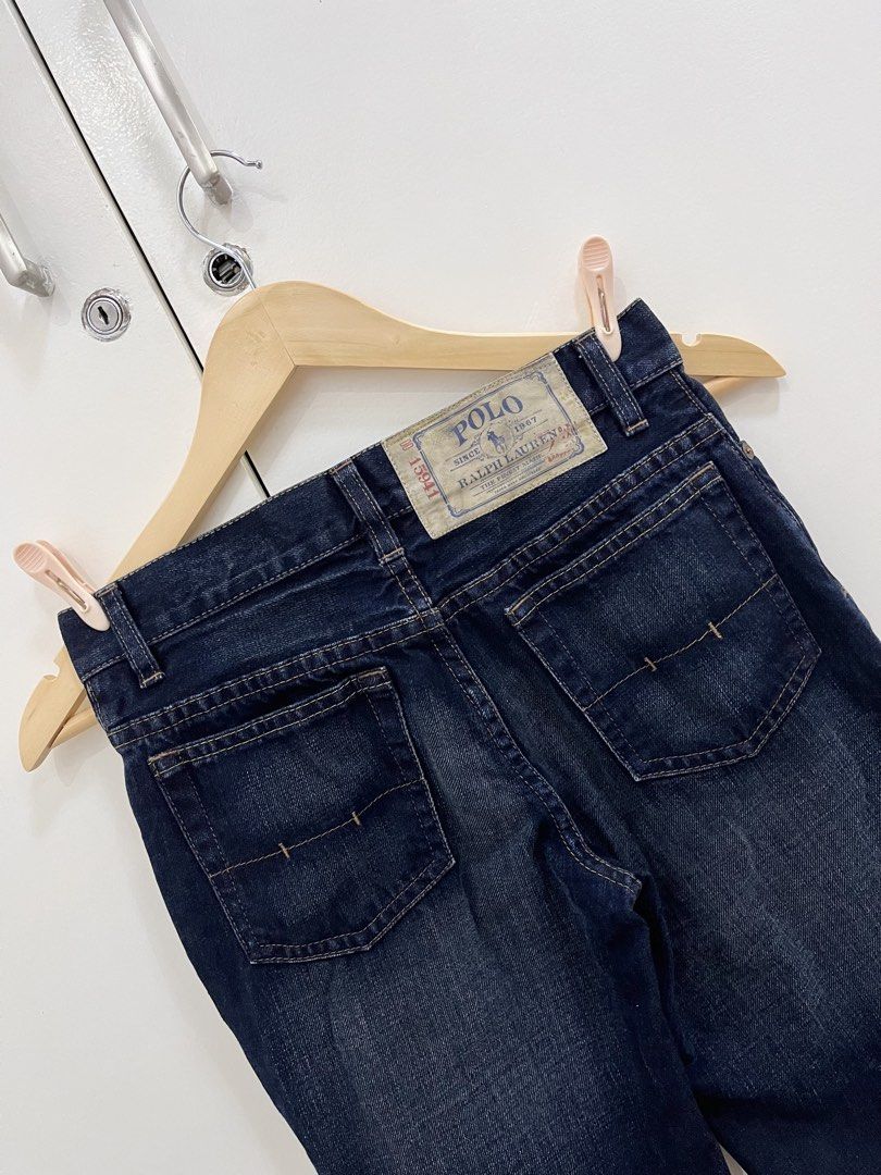 Polo Ralph Lauren Jeans - Small Size 26 (Category: Jeans) located in Cavite. Submitted by vanity_isme (Listing ID 1438656580, Image 3). Description: - Polo Ralph Lauren denim jeans - Dark wash - Mid Rise - Straight leg cut - Button and zip closure - Minor rubs sa hem right leg - Wait 25” x Hips 33” x Length 36”.