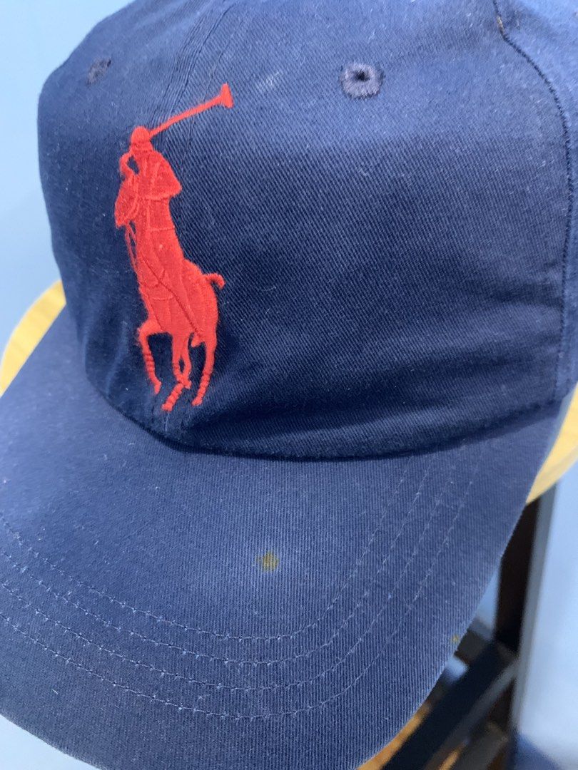 Polo RL big pony (Category: Caps & Hats) located in Cavite. Submitted by yobubsss (Listing ID 1438684232, Image 3). Description: Ospa Good condition Issue rust stain sa brim and belt lock.