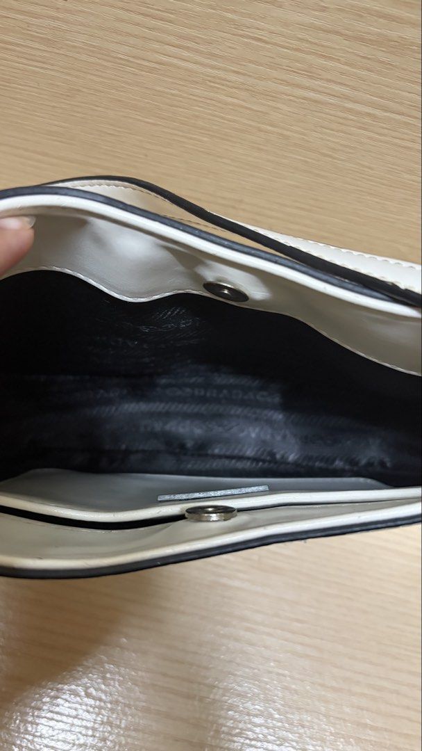 Prada Cleo Shoulder bag (Category: Luxury Bags & Wallets) located in Taguig. Submitted by arichivedvault (Listing ID 1438688773, Image 3). Description: Prada Cleo Shoulder bag White Matte Finish Preloved from Japan For Self Authentication NGA .