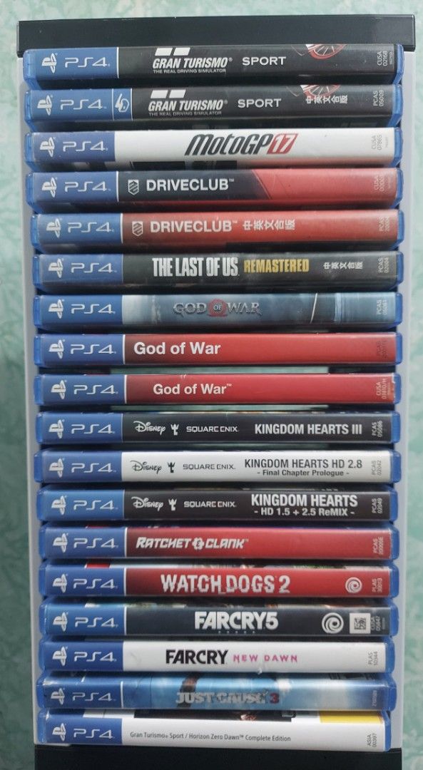 PS4/PS3/PS5 Games FOR SALE (Category: PlayStation) located in Santa Rosa. Submitted by agentred1142 (Listing ID 1438630601, Image 3). Description: Collection of PS4 games available. STA ROSA LAGUNA Titles include Hogwarts Legacy, Dead Island 2, Resident Evil 3, Assassin's Creed Valhalla, Spider-Man, Street Fighter, Tekken, UFC 3, Subnautica, Dragon Ball Z: Kakarot, Death Stranding, Uncharted Collection, Final Fantasy XV, Gran Turismo Sport, The L
