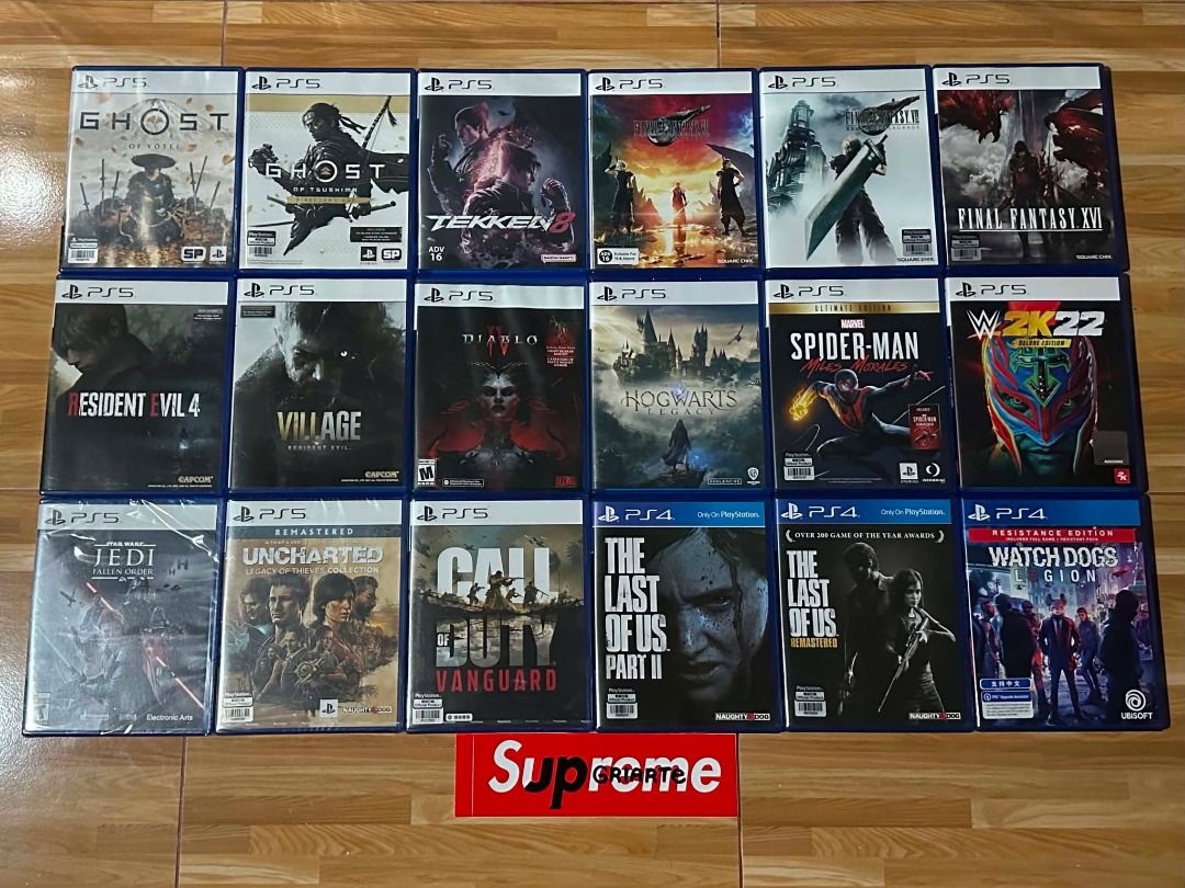 PS5 & PS4 Games (Category: PlayStation) located in Rodriguez. Submitted by jp.cartel (Listing ID 1438567589, Image 1). Description: FS: PS5/PS4 Games - Hogwarts Legacy [R3] : 1.4k - Spider-Man Miles Morales Ultimate Edition [R3] : 1.4k - WWE 2K22 Deluxe Edition [R3] : 1.7k - Star Wars Jedi: Fallen Order [R1] : 1k (sealed) - Watch Dogs Legion Resistance Edition [R3] : 500 (sealed) SOLD OUT - Ghost of Yotei [R3] : SOLD - Ghost of Tsushima Director'
