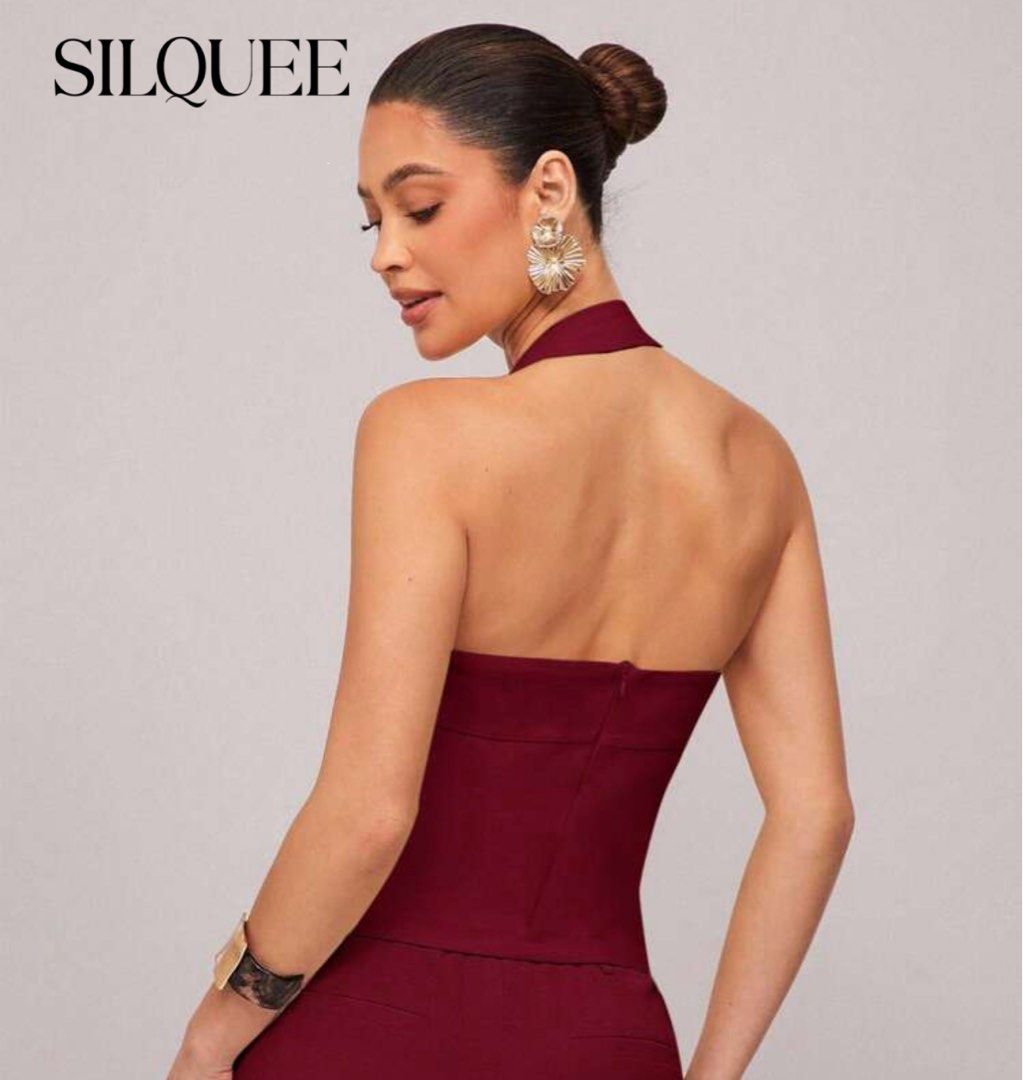 Red Halter Top (Category: Sleeveless) located in Makati City. Submitted by ckfer (Listing ID 1438602840, Image 2). Description: - SILQUEE burgundy halter top - Elegant halter design - Features a square neckline - Flattering fit - Convenient back zipper - Available in various sizes (see size chart) - Perfect for nights out and special events.