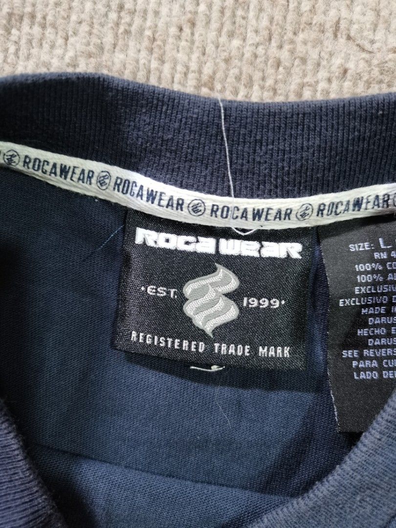 Rocawear longsleeve (Category: Tshirts & Polo Shirts ) located in Apalit. Submitted by _doer (Listing ID 1438528309, Image 3). Description: Size large on tag 20 inches width 28 inches length No flaws 800 or best offer.