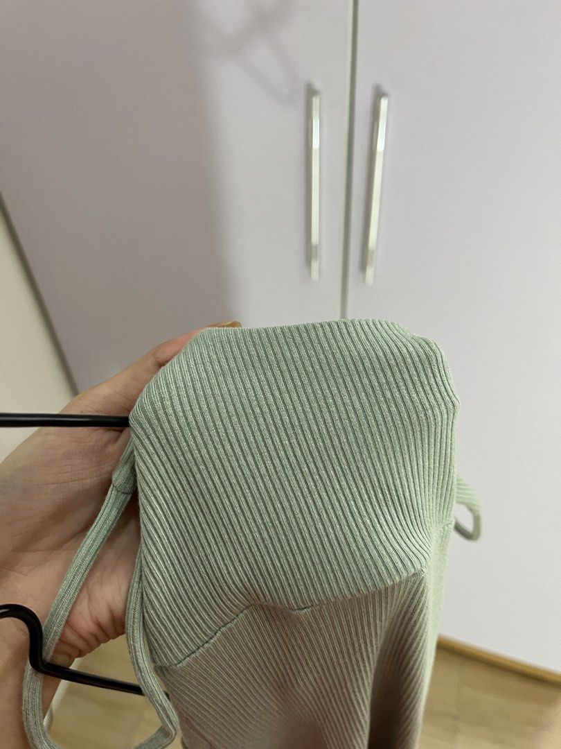 Sage Green Ribbed Midi Dress (Category: Dresses) located in Paranaque City. Submitted by mscgax (Listing ID 1438573027, Image 3). Description: - ribbed material - pm for more pics! - used once for fitting only.