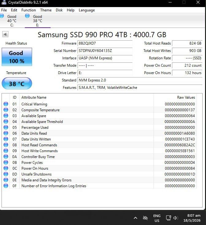 Samsung 990 Pro 4TB NVMe SSD457257933090344961