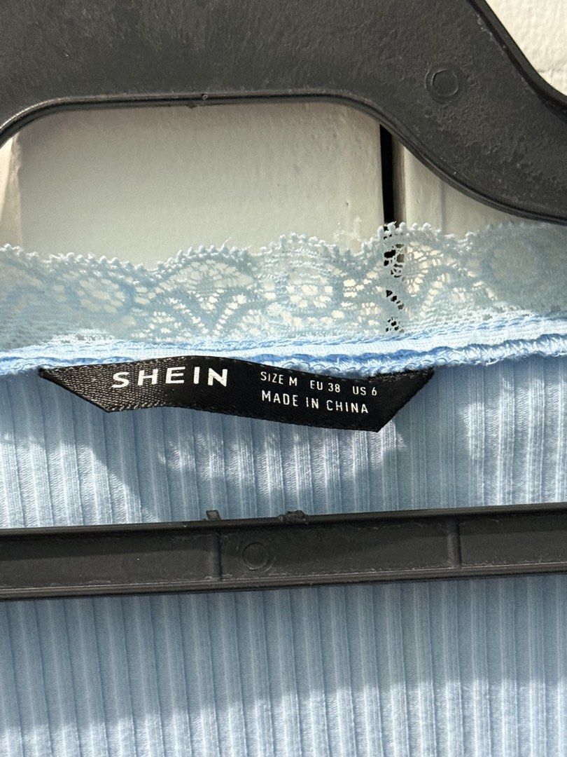 Shein Blue Lace Top (Category: Blouses) located in Bulacan. Submitted by goldenr_ikeu (Listing ID 1438631530, Image 2). Description: .