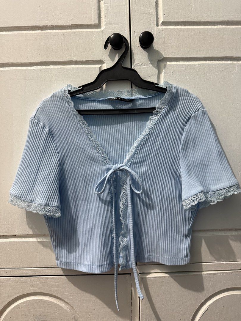 Shein Blue Lace Top (Category: Blouses) located in Bulacan. Submitted by goldenr_ikeu (Listing ID 1438631530, Image 1). Description: .