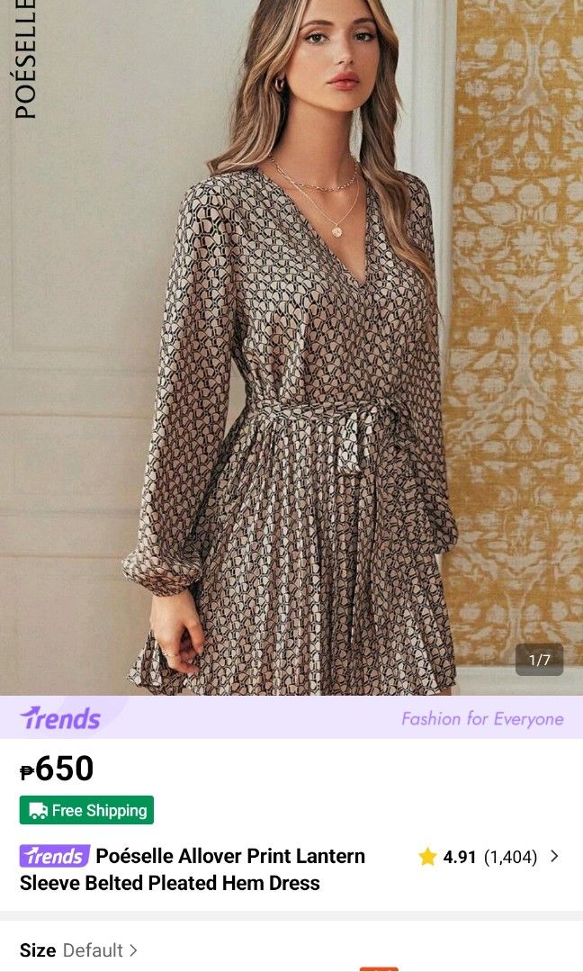 Shein orig dress (Category: Dresses) located in Calasiao. Submitted by mariafaye03137 (Listing ID 1438630507, Image 1). Description: Selling this orig shein longsleeve dress RFS: Too small Size: M.