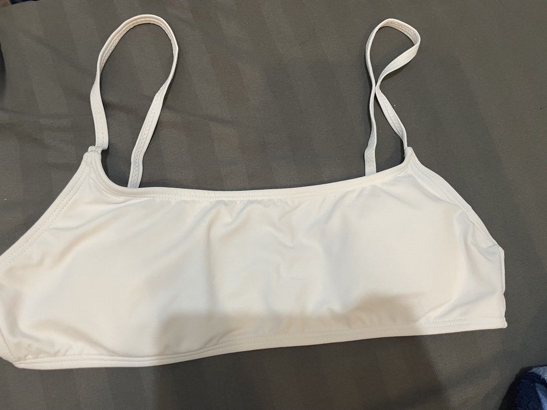 SHEIN White Bikini Set WITH FREE SHORTS - Size M (Category: Bikinis & Swimsuits) located in Quezon City. Submitted by mrslim91 (Listing ID 1438543100, Image 2). Description: - White bikini set - Size: M - Top: Adjustable straps, clasp closure - Bottom: Thong style - comes with FREE coral-colored beach shorts RFS: Decluttering Note to buyers: We’ve been victims to scam purchases in this platform. To avoid that happening again, we will do the booki