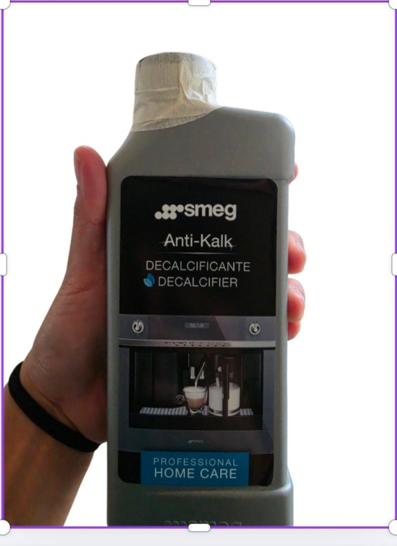 Smeg descaling solution (Category: Coffee Machines & Makers) located in Manila. Submitted by books143 (Listing ID 1438593507, Image 1). Description: Used this for my smeg bean to cup automatic espresso maker. Bought too many, one is enough for maybe 4 descaling cycles. ☕☕🫘 attached receipt from smeg makati Smeg bean to cup espresso machine bought for 1900+ shipping, selling for half price. sealed unopened.