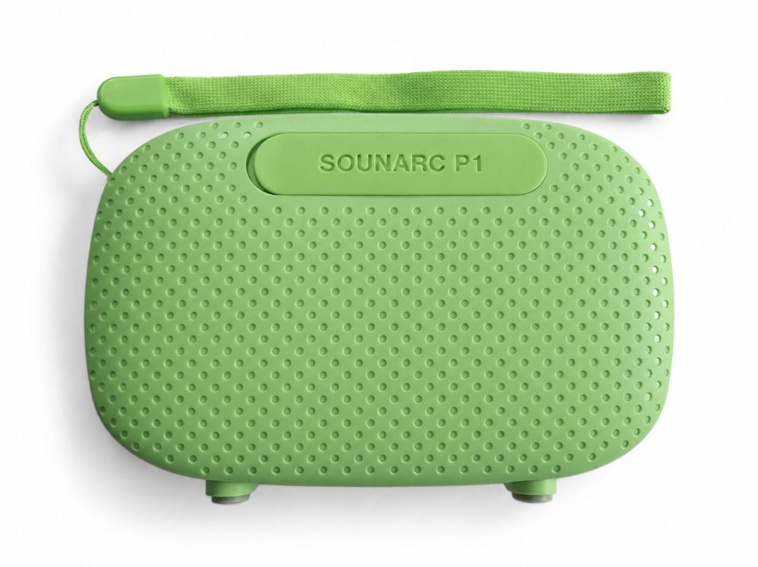 Sounarc Bluetooth Speaker Green (brand new) (Category: Soundbars, Speakers & Amplifiers) located in Paranaque City. Submitted by adoptastuff (Listing ID 1406698988, Image 2). Description: * Brand new condition in original box * Bluetooth 5.3 * 12 Hours of Playtime (varies per volume) * Portable Lanyard Included.