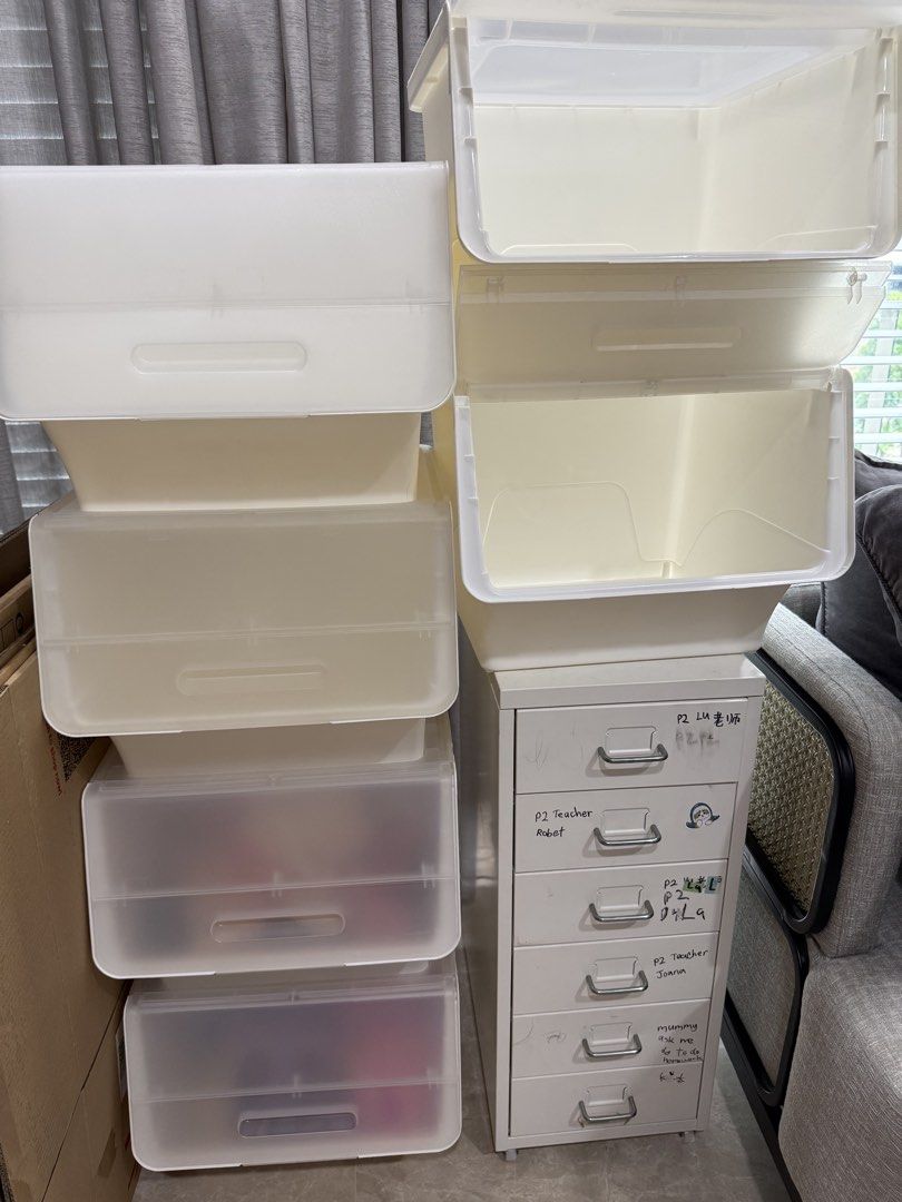 Stackable Storage Bins - White457310442829926402