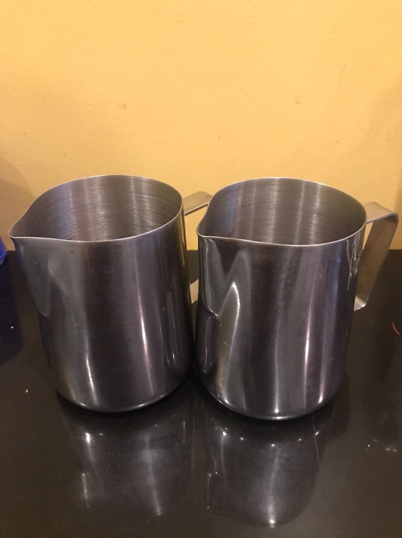 Stainless Steaming Pitcher - Medium (Category: Coffee & Tea Tableware) located in Quezon City. Submitted by foxsquaredeals (Listing ID 1438569709, Image 1). Description: 2pcs available RFS: Used from previous business Own pick up/SF shouldered by buyer. MOP: Cash upon pick up, BDO, BPI or Chinabank.