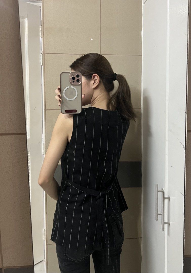 Striped Vest and Skirt Set (Category: Sets or Coordinates) located in Makati City. Submitted by jcc999 (Listing ID 1438573993, Image 2). Description: Stylish black and white striped vest and skirt set. The vest features a button-up design and a flattering fit. The skirt has a zipper closure. Perfect for a chic and coordinated look. Great for both casual and semi-formal occasions. A versatile addition to any wardrobe. Fits small to medium size 32-