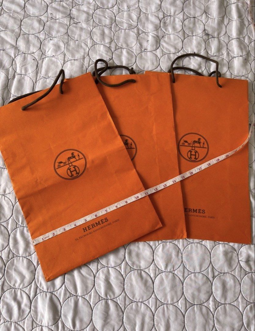 Take All! Authentic Hermes Orange Paper Bags (Category: Luxury Bags & Wallets) located in Taguig. Submitted by supplementary (Listing ID 1435930704, Image 3). Description: Authentic Large size.