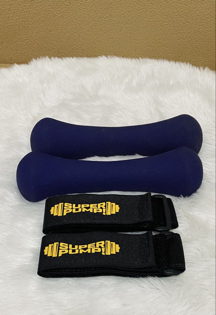 Take all dumbbells and superpump training straps (Category: Weights & Dumbbells) located in Quezon City. Submitted by sissymissy1527 (Listing ID 1438636773, Image 2). Description: Like new condition Loc tandang sora, qc.