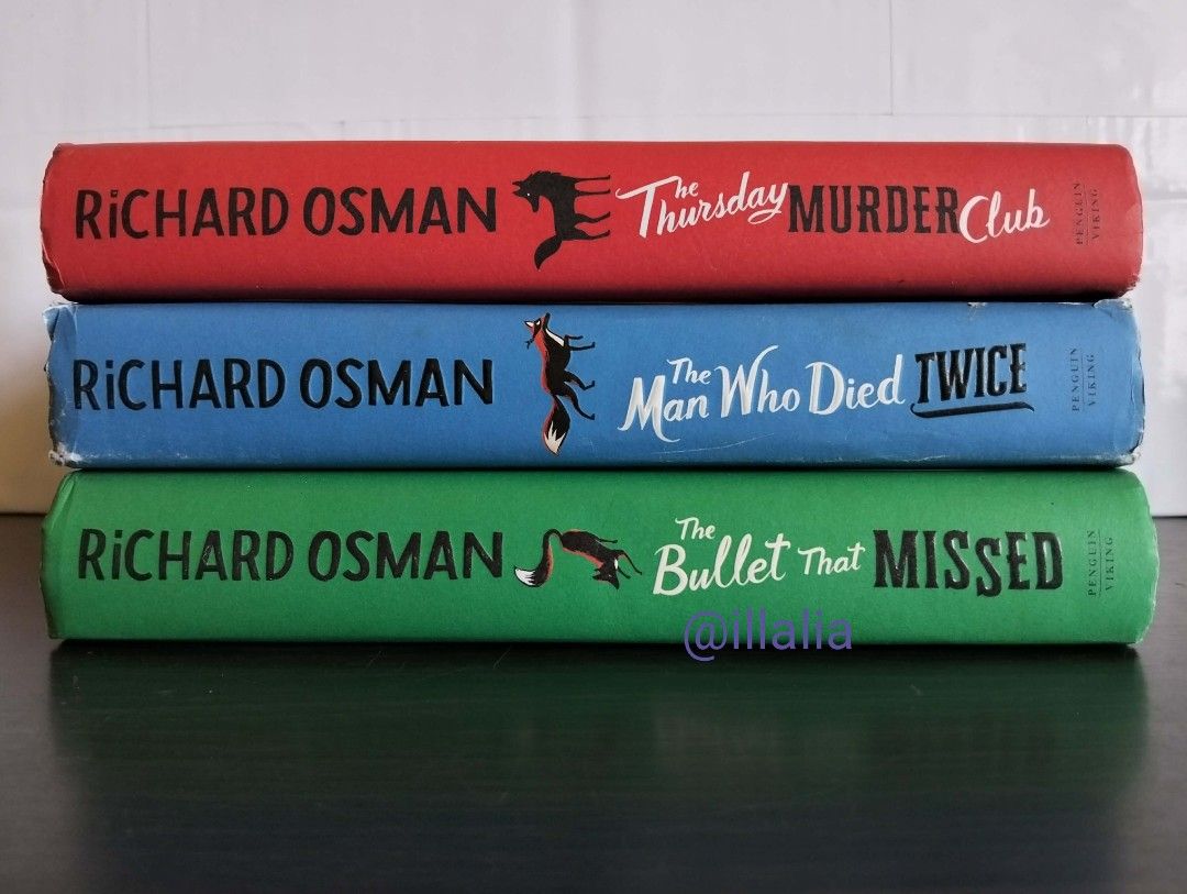 The Thursday Murder Club Bundle Hardcover (Category: Storybooks) located in Balanga. Submitted by illalia (Listing ID 1438548431, Image 3). Description: See photos for the condition of the books. MOP: Gcash, Maya, Gotyme, Bank Transfer MOD: JNT Loc: Bataan PM for inquires.