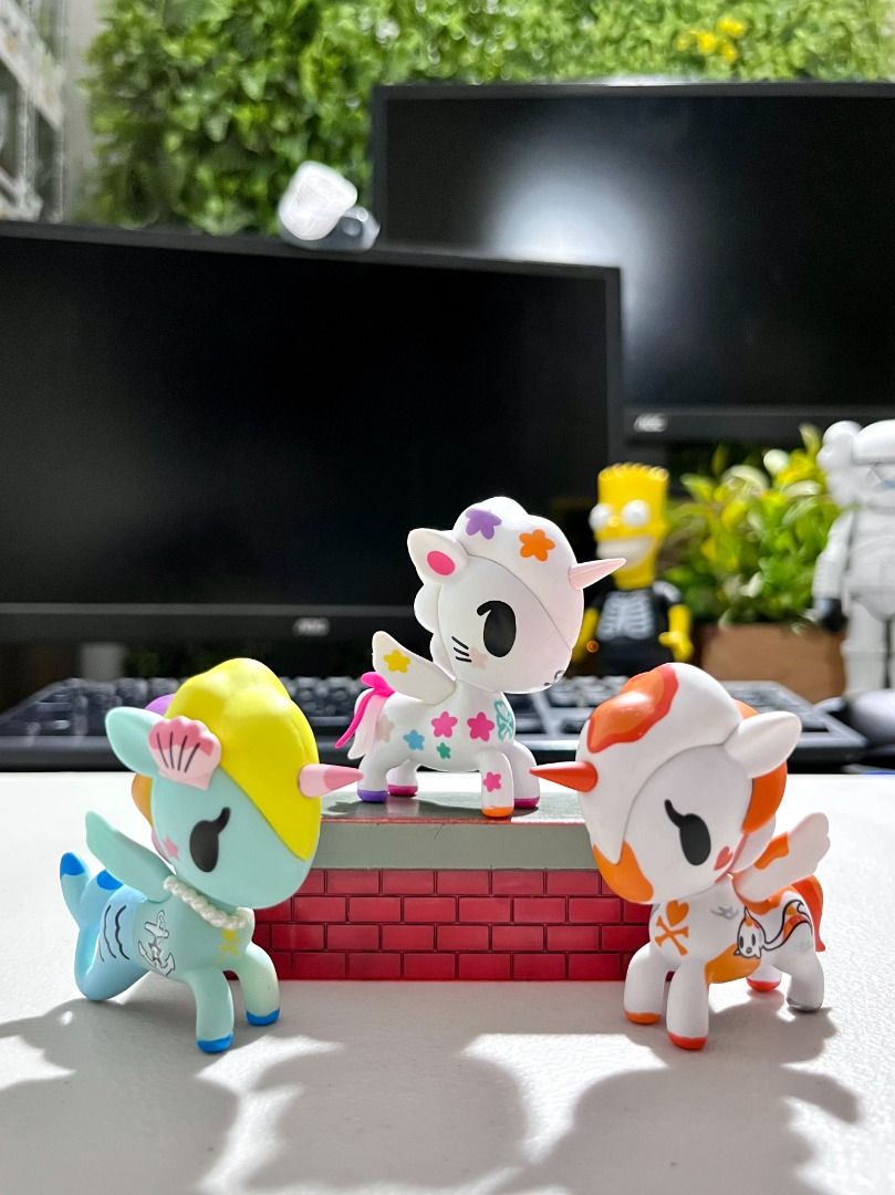 Tokidoki Unicorno Series 4 Set Vinyl Toy / Art Toy (Category: Toys & Games) located in Pasig City. Submitted by the.mad.pink.bear (Listing ID 1438691542, Image 1). Description: 🎱 The Mad Pink Bear (FB Page) 🎱 🔥 Unicorno Series 4 by Tokidoki 🔥 ✅ Price • ₱600 (Set of 3) ✅ Item Description • In Great Condition • Complete w/ Box • Stands Approx. 2.5 Inches ✅ Payment Options • Lalamove COD • Gcash + Lalamove ✅ Location • Pasig City.