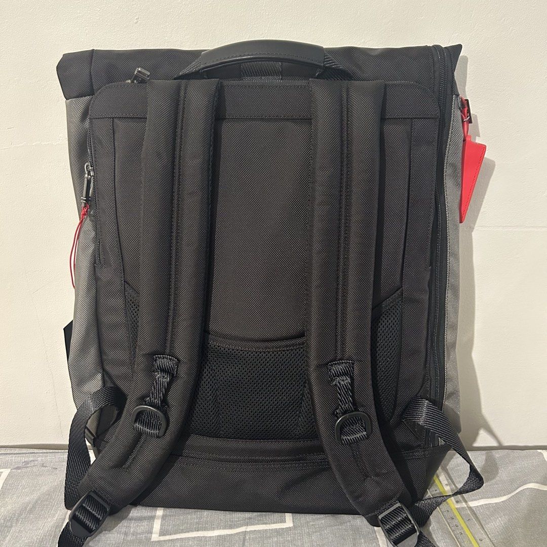 Tumi Cypress Roll Top Backpack (Category: Backpacks) located in Taguig. Submitted by bedazzledph (Listing ID 1438501671, Image 2). Description: Original Tumi Cypress Roll Top Backpack 95% Ballistic nylon and 5% leather with 100% polyester lining 14 x 19 x 6 inches.