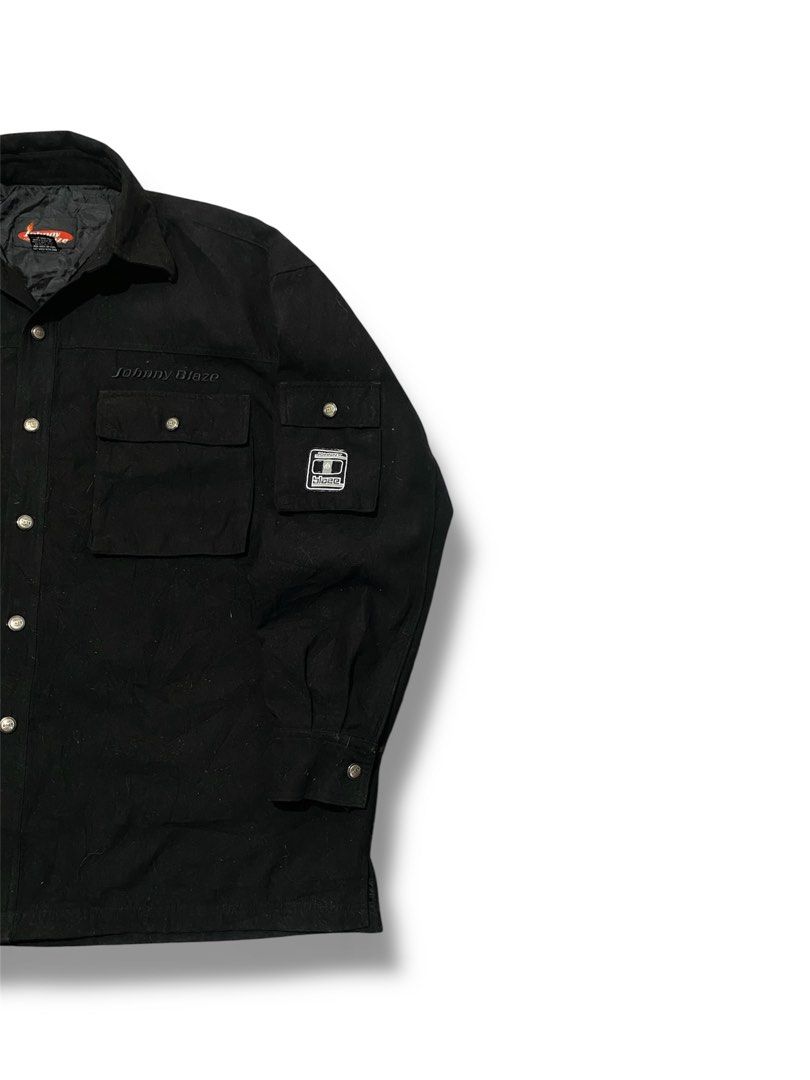 Vintage Y2K Johnny Blaze Wool Jacket (Category: Coats, Jackets and Outerwear) located in Cavite. Submitted by plankdalooter (Listing ID 1438501606, Image 2). Description: 29 width 34 length.