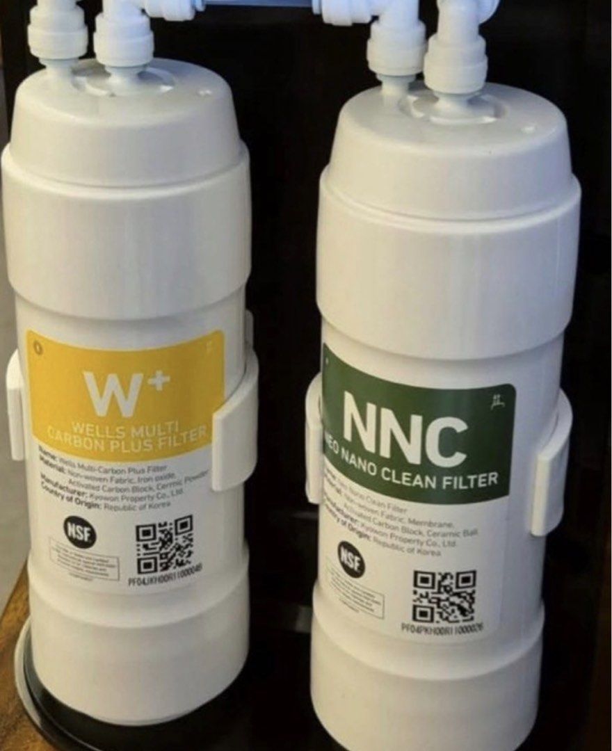 Wells Multi Carbon Plus & Neo Nano Clean Water Filters (Category: Water Purifers & Dispensers) located in Singapore. Submitted by young.min_min (Listing ID 1438638962, Image 1). Description: Set of two water filters: Wells Multi Carbon Plus Filter and Neo Nano Clean Filter. Both are NSF certified. Selling 3 sets, as I’m no longer using the dispenser! Hit me up if keen. .