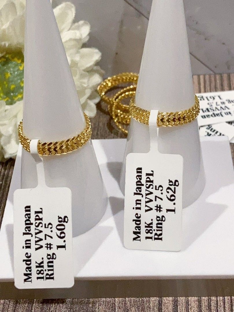 18k Japan Gold heartbitz ring (Category: Rings) located in Manila. Submitted by bhelgoldseller2ndaccount (Listing ID 1438735106, Image 3). Description: New!!✨New!!✨New!! Authentic 18k Japan Golds 💯pawnable/naisasanla 💯with high appraisal rate 💯good investment 💯Direct supplier price 👉OPEN for resellers 🌺please take time to evaluate their actual sizes and grams 👉Best panggift for all occasions ✅ Sold per grams not per piece Kya lowest price 