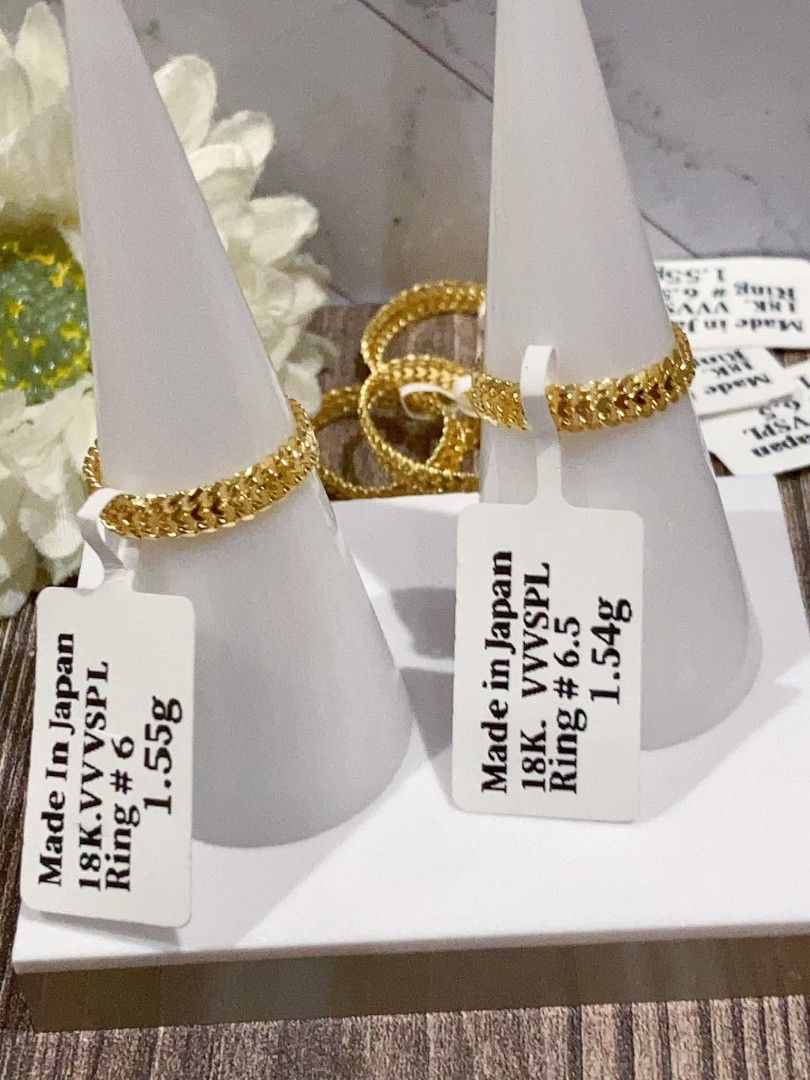 18k Japan Gold heartbitz ring (Category: Rings) located in Manila. Submitted by bhelgoldseller2ndaccount (Listing ID 1438735106, Image 2). Description: New!!✨New!!✨New!! Authentic 18k Japan Golds 💯pawnable/naisasanla 💯with high appraisal rate 💯good investment 💯Direct supplier price 👉OPEN for resellers 🌺please take time to evaluate their actual sizes and grams 👉Best panggift for all occasions ✅ Sold per grams not per piece Kya lowest price 