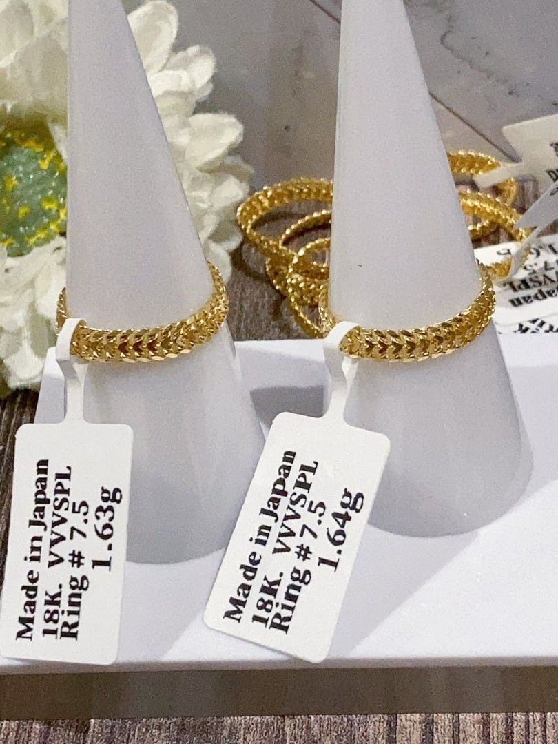 18k Japan Gold heartbitz ring (Category: Rings) located in Manila. Submitted by bhelgoldseller2ndaccount (Listing ID 1438735311, Image 3). Description: New!!✨New!!✨New!! Authentic 18k Japan Golds 💯pawnable/naisasanla 💯with high appraisal rate 💯good investment 💯Direct supplier price 👉OPEN for resellers 🌺please take time to evaluate their actual sizes and grams 👉Best panggift for all occasions ✅ Sold per grams not per piece Kya lowest price 